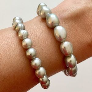 Honora Silver Pearl Stretch Bracelets